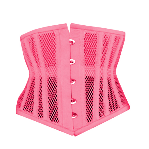  Hot Pink Mesh Corset