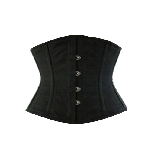  Black Cotton Underbust Corset