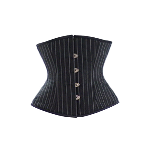 Black Pinstripe Underbust Corset