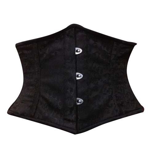 Black Brocade Waspie Corset