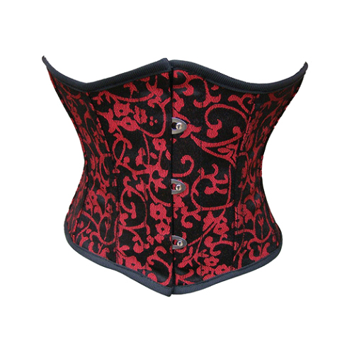 Authentic Small Mini Red Brocade Corset