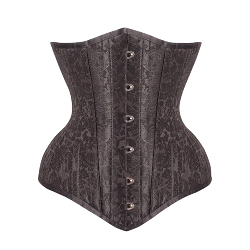 Black Floral Brocade Corset