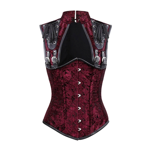 Maroon Steampunk Corset