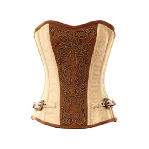 Brown Beige Steampunk Corset