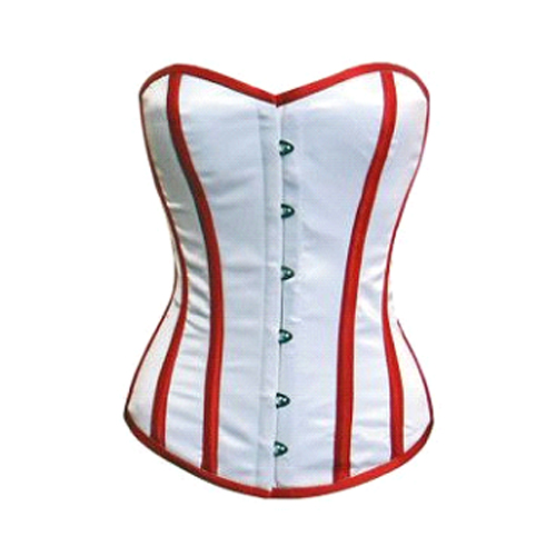 White and Red Satin Corset