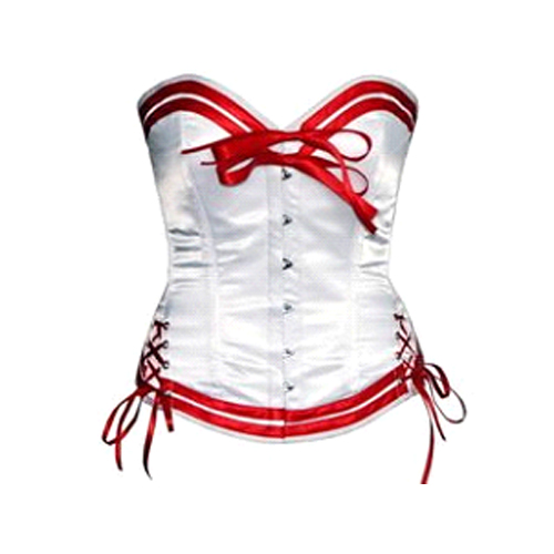 White Red Sailor Pinup Corset