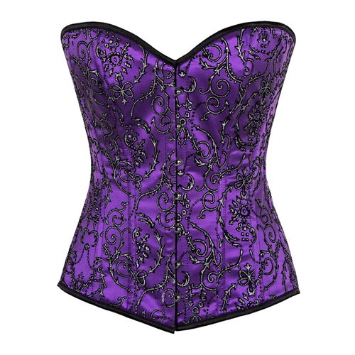 Purple Embroided OB Corset