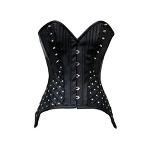 BLACK WITH STUDS STEAMPUNK CORSET