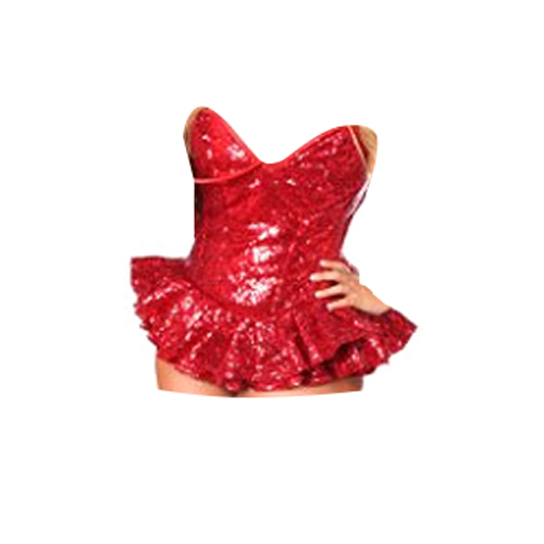 Red-Sequin-Corset-Short-Skirt