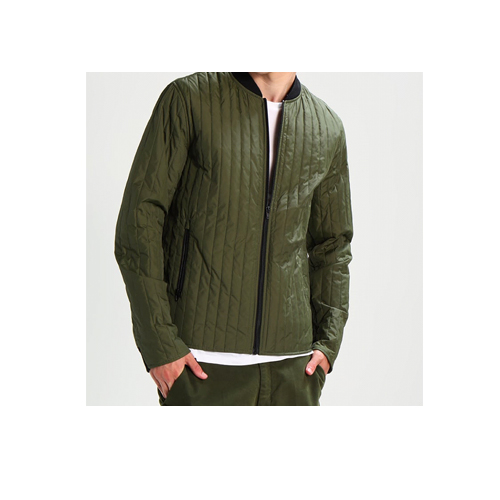 BOMBER GREEN LEATHER JACKET