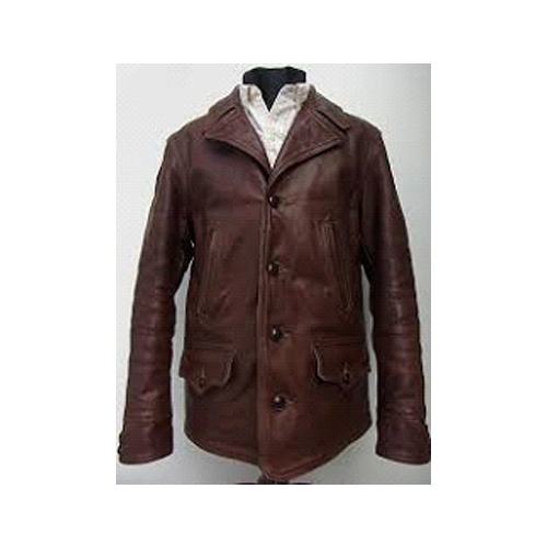 DARK BROWN LEATHER JACKET