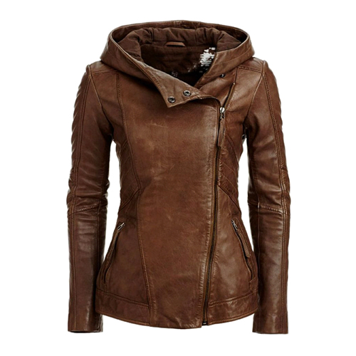 DANIER HOODED LEATHER JACKET