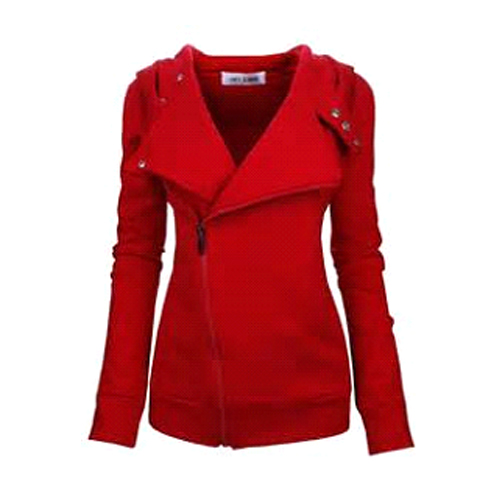 women red fllece hoodie